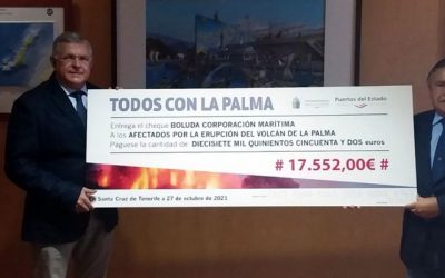 Boluda Corporación Marítima se suma a la campaña “Todos con La Palma” con una aportación de 17.552 euros
